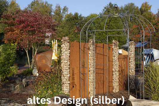 Rosenpavillon Metall 270 cm – Gartenpavillon & Rosenbogen mit Rankhilfe, Rankgitter für Kletterpflanzen, Jasmin, Hochzeitsbogen, Braun