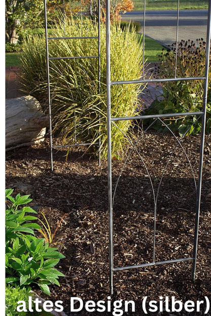 Rosenpavillon Metall 270 cm – Gartenpavillon & Rosenbogen mit Rankhilfe, Rankgitter für Kletterpflanzen, Jasmin, Hochzeitsbogen, Braun